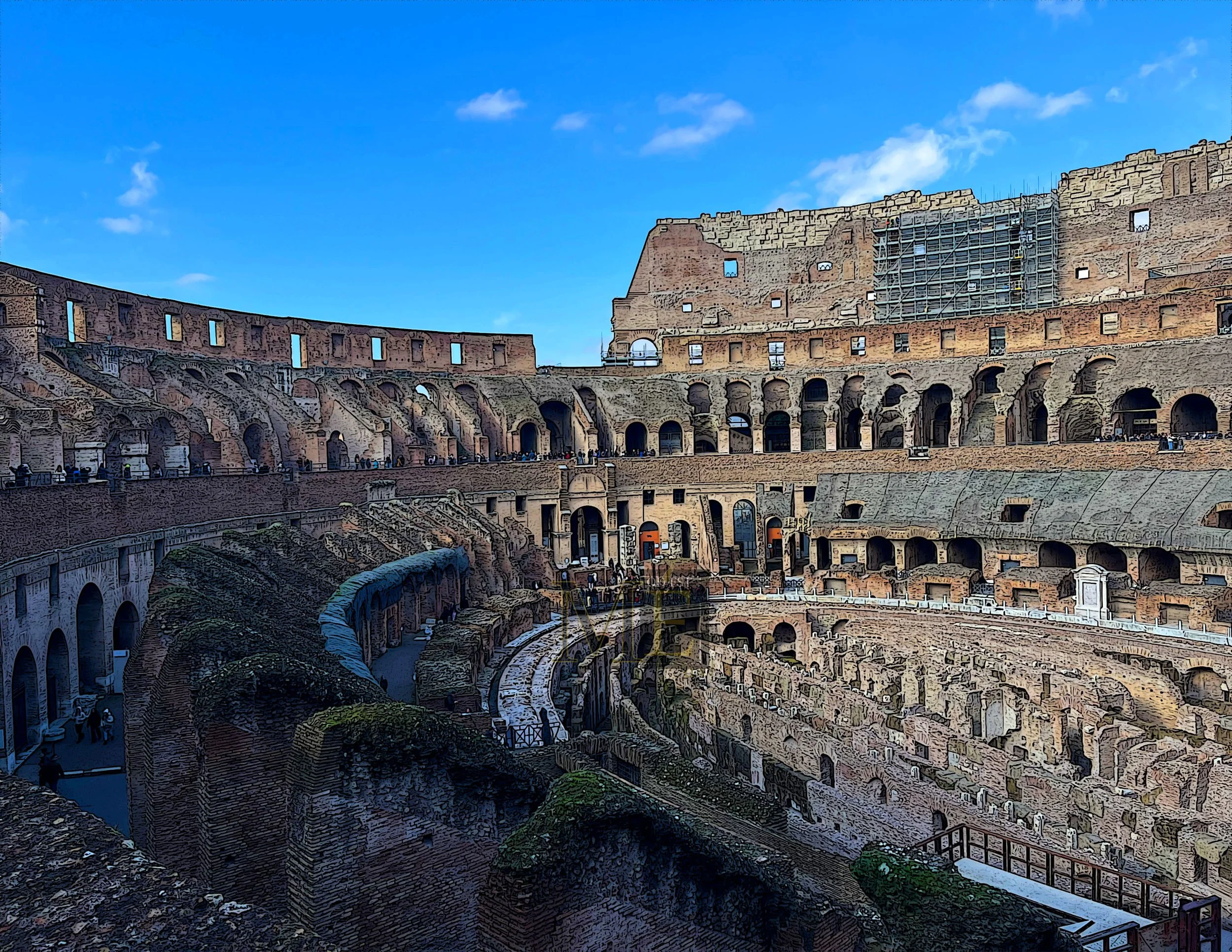 Rome Coloseum-color 3