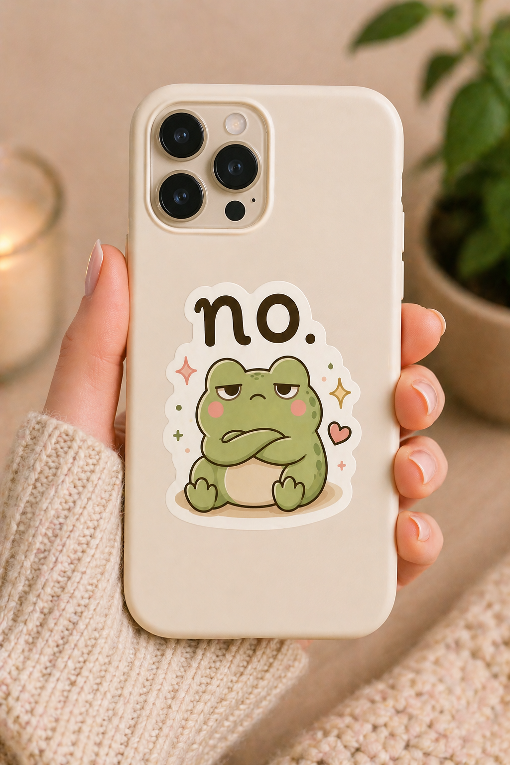 No Heart Frog Sticker