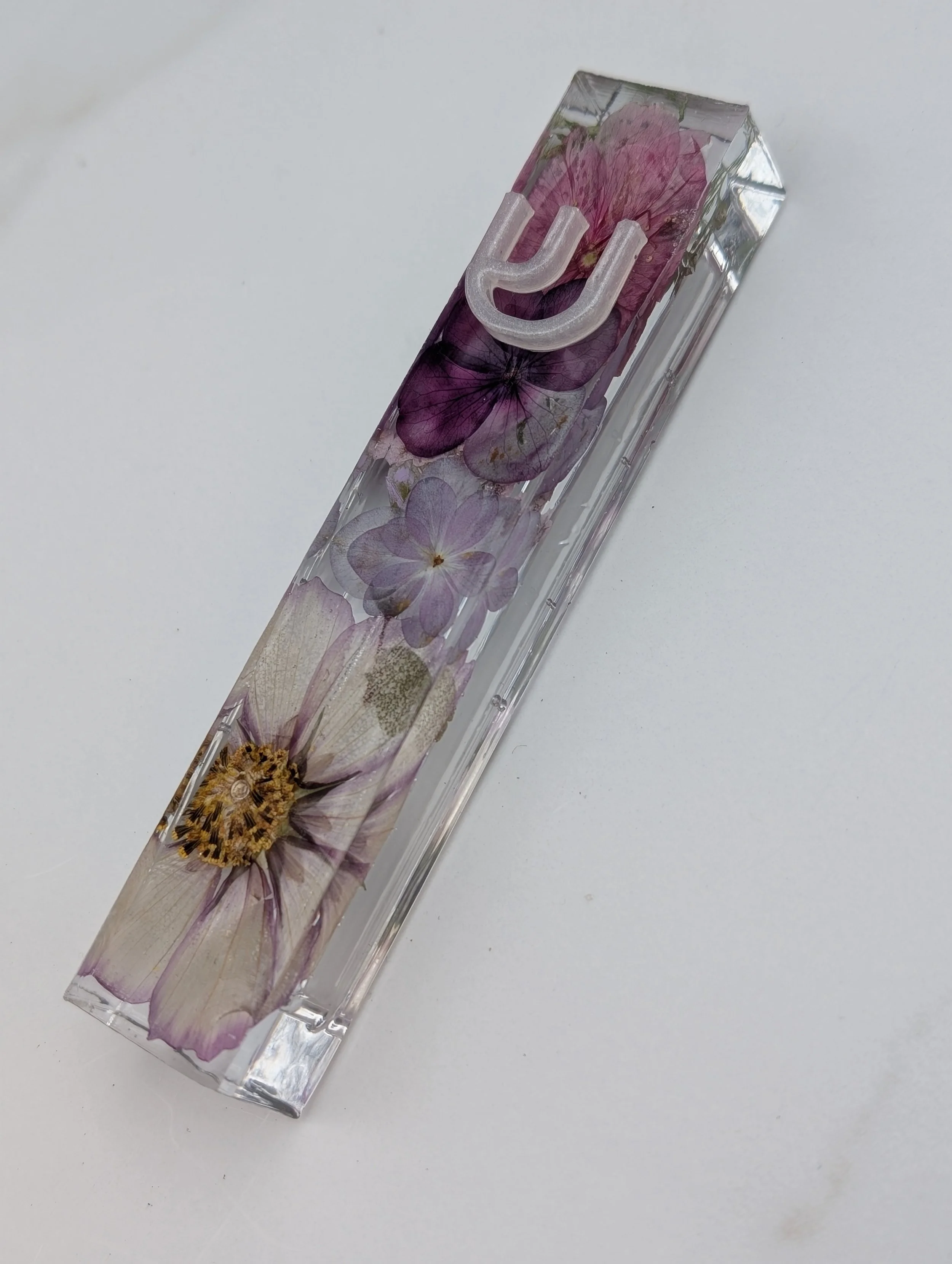 Violet Bloom Mezuzah