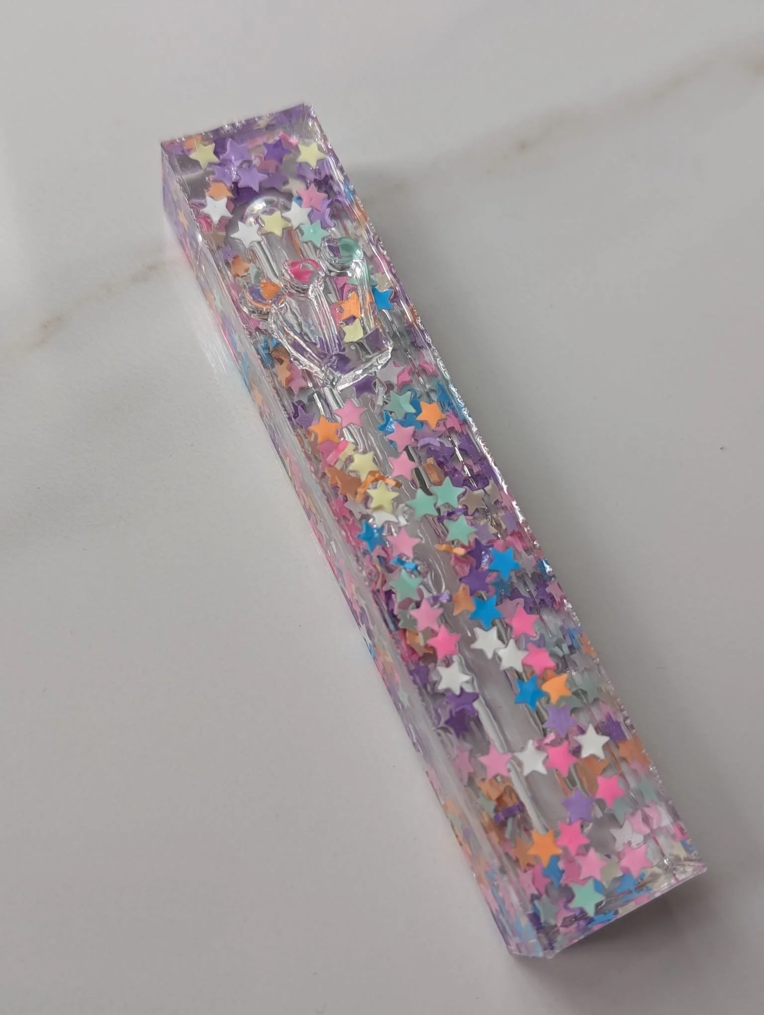 Star Confetti Mezuzah
