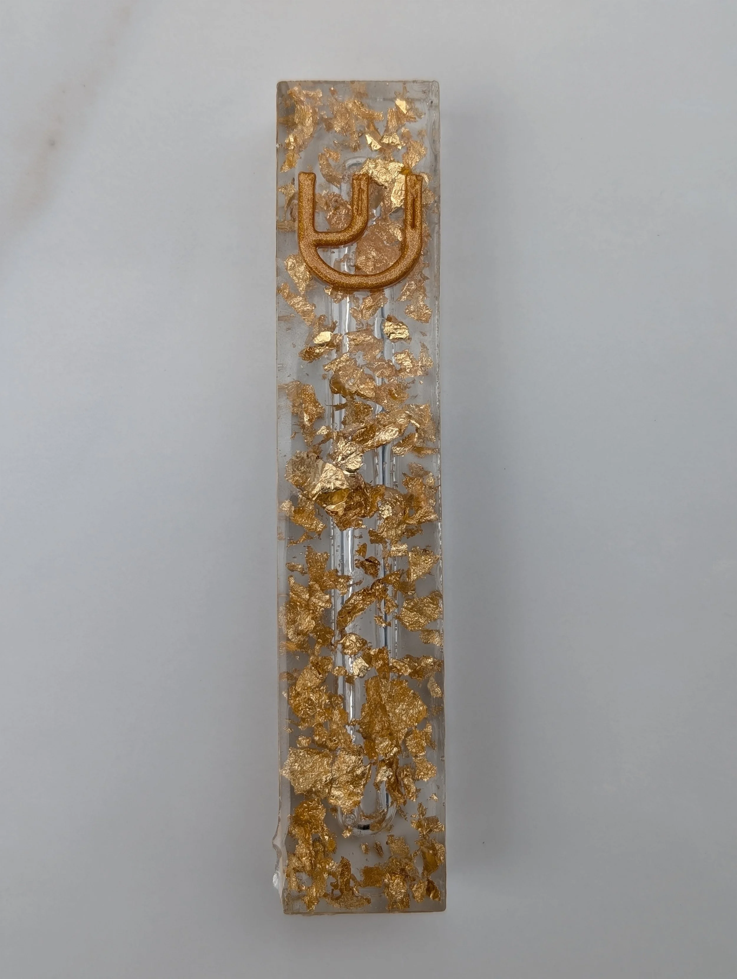 Gold Leaf Mezuzah