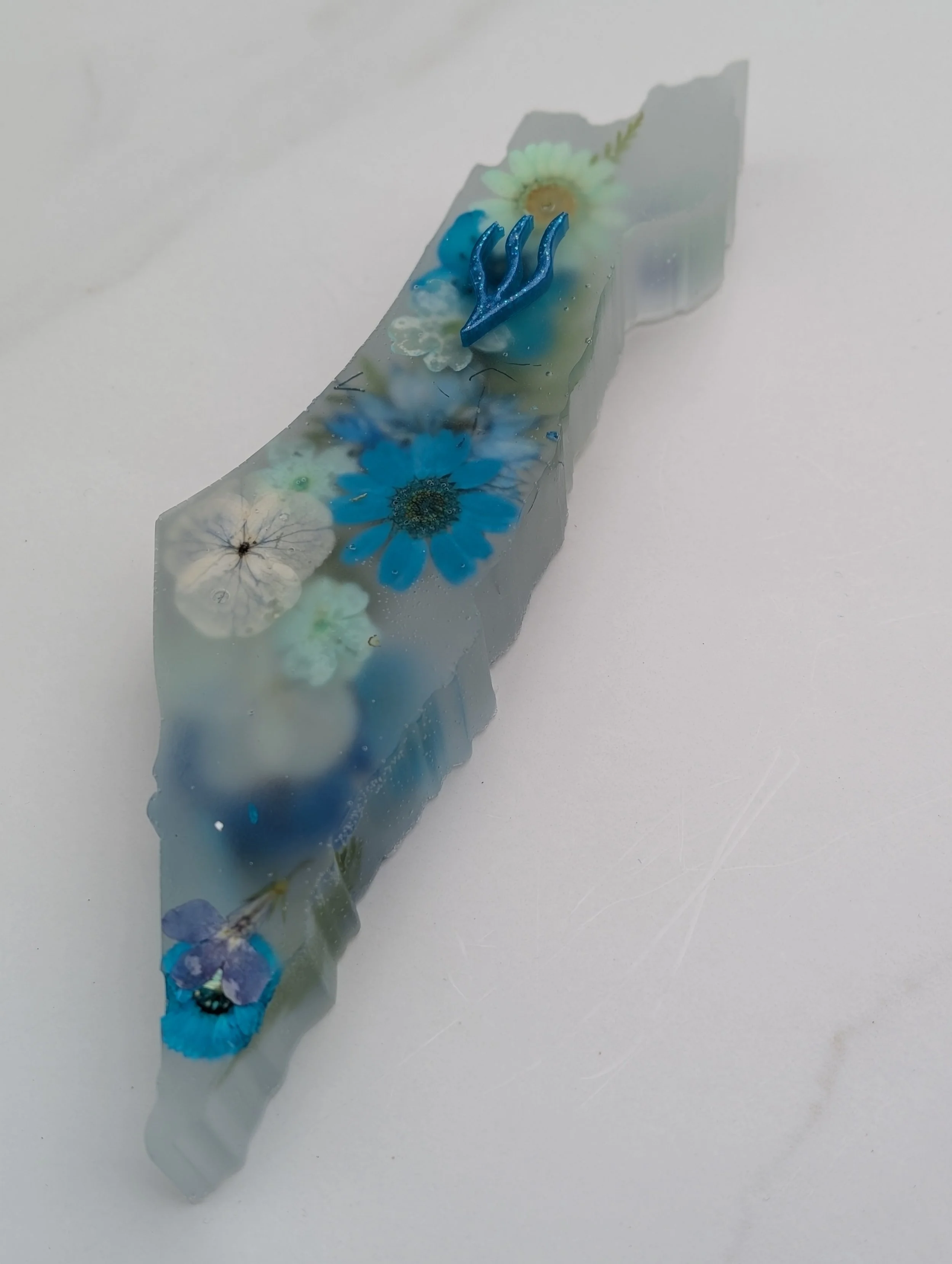 Blue Garden Israel Mezuzah