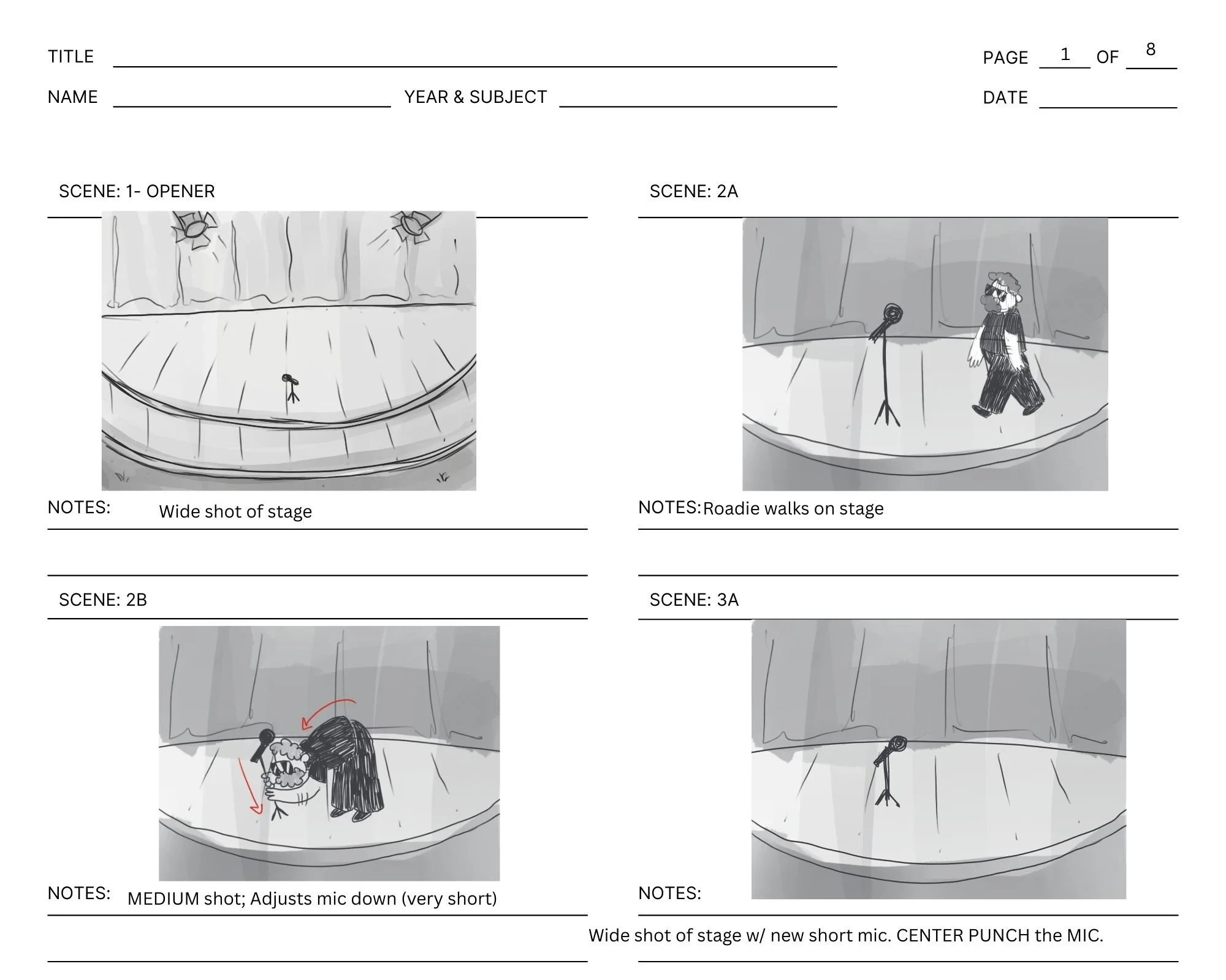 Music Video Storyboards