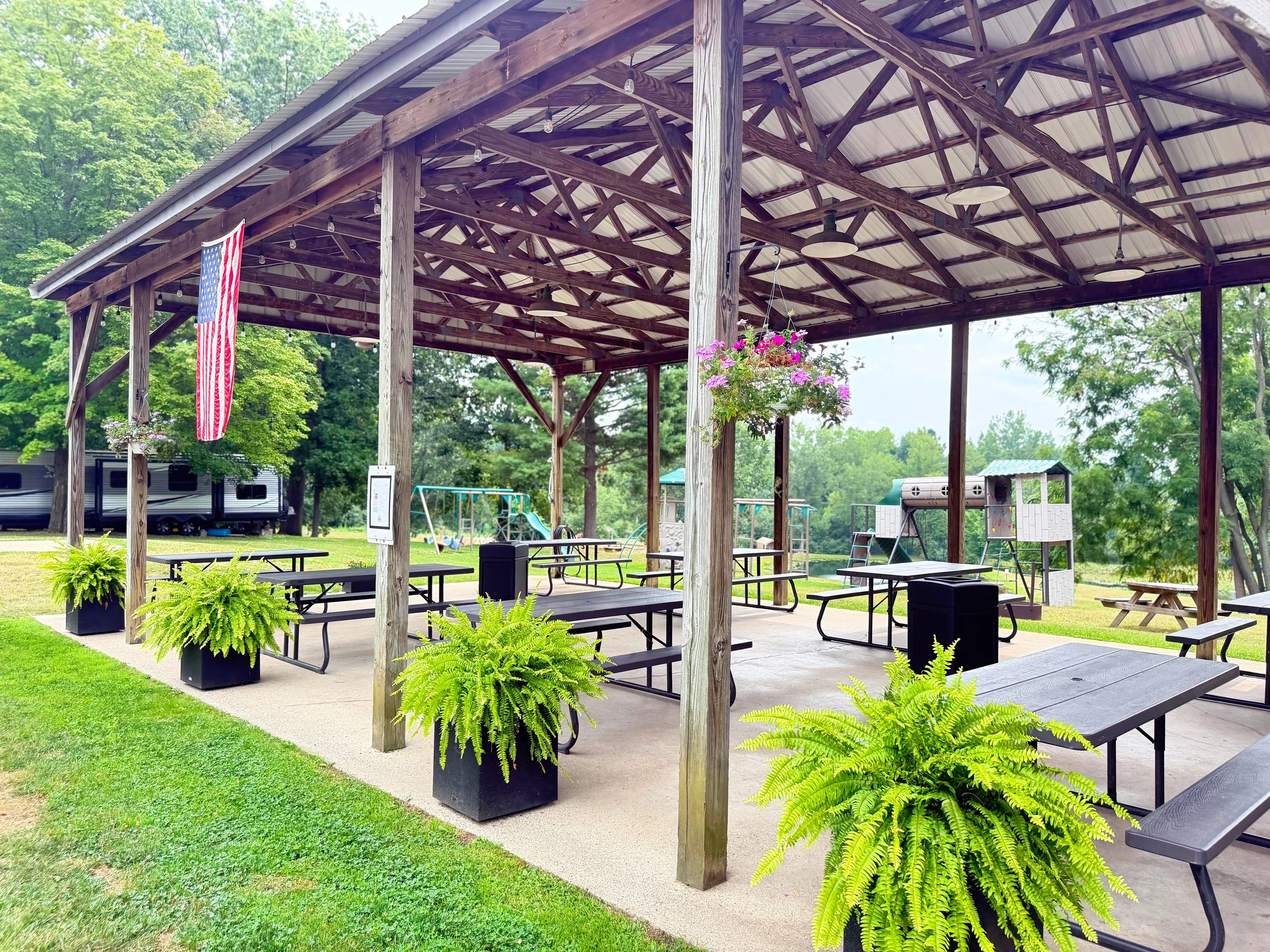 Pavilion at dumont lake