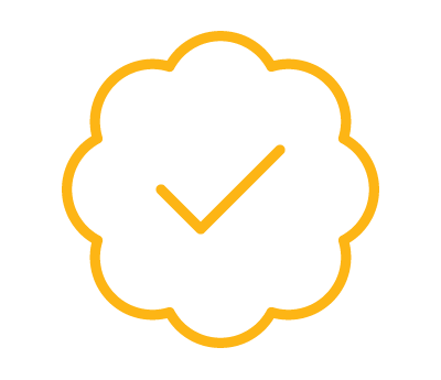 yellow quality badge icon