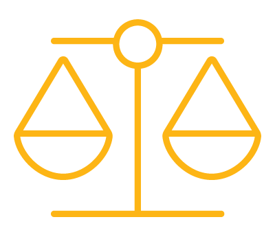 yellow compliance, balance icon