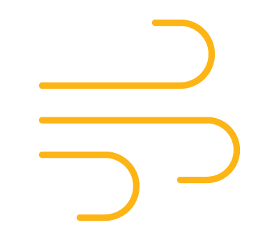 yellow air flow icon