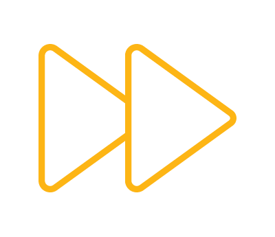 yellow fast forward icon