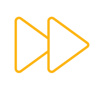 yellow fast forward icon