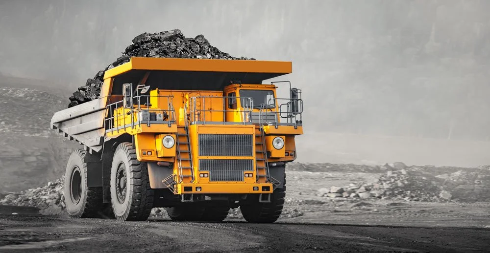 truck in coal mine