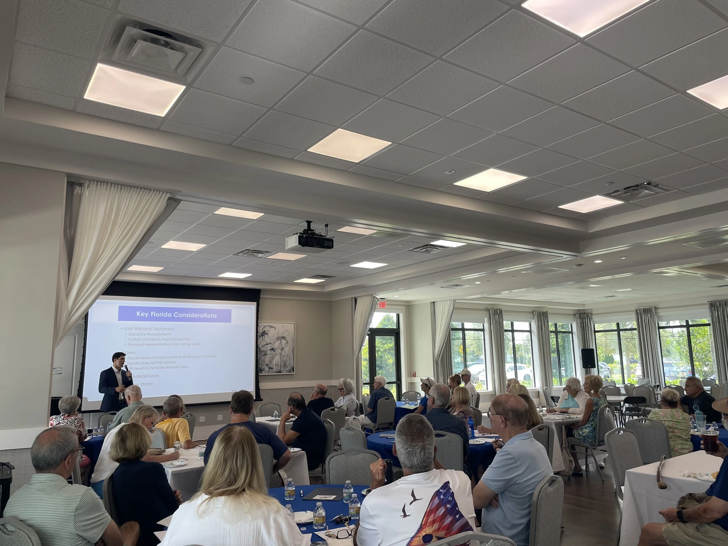 Audience at a Bavaro Legacy Law estate planning seminar in Lakewood Ranch, Florida