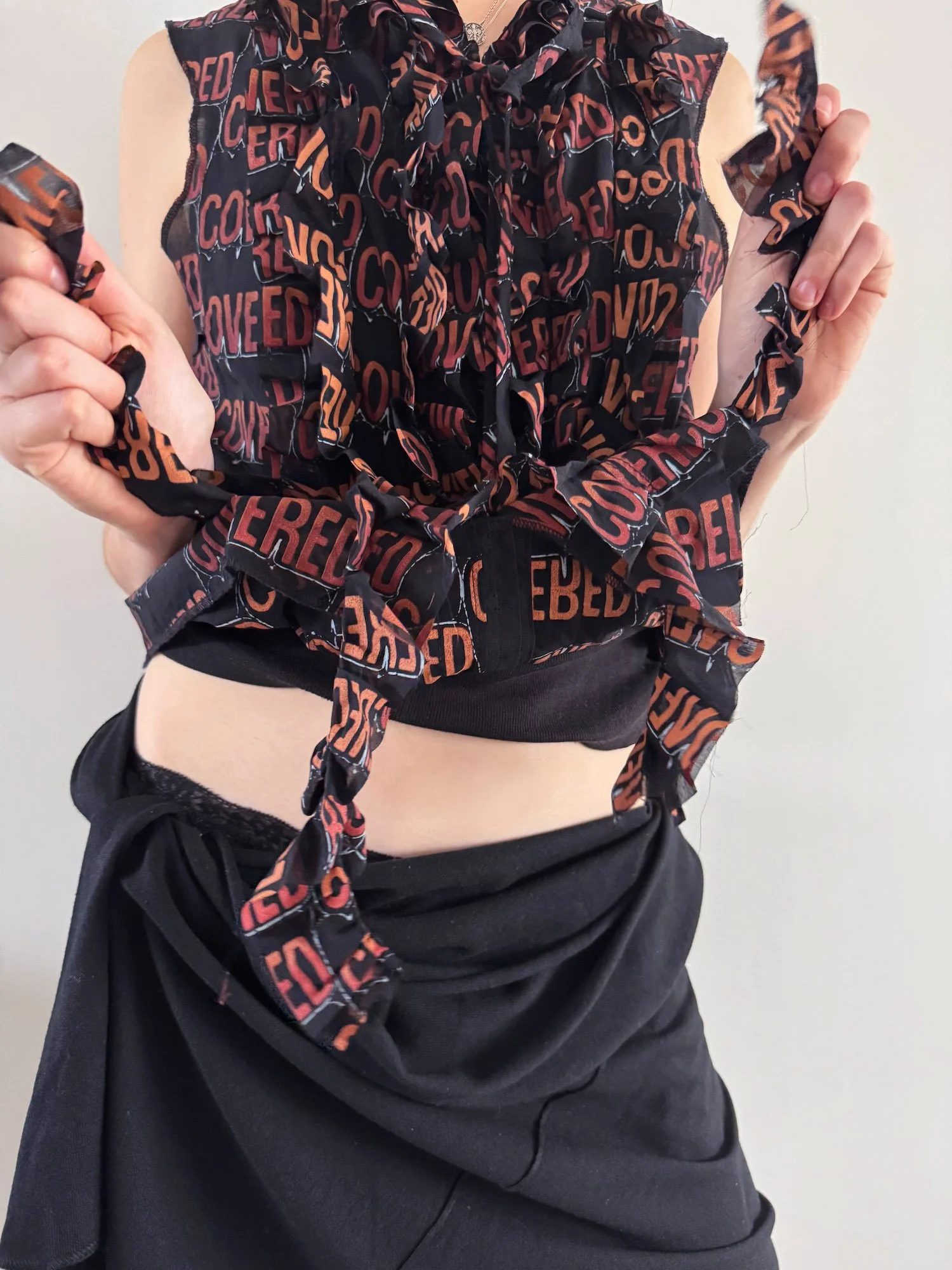 NOM*d Ruffle 'Covered' Print Blouse