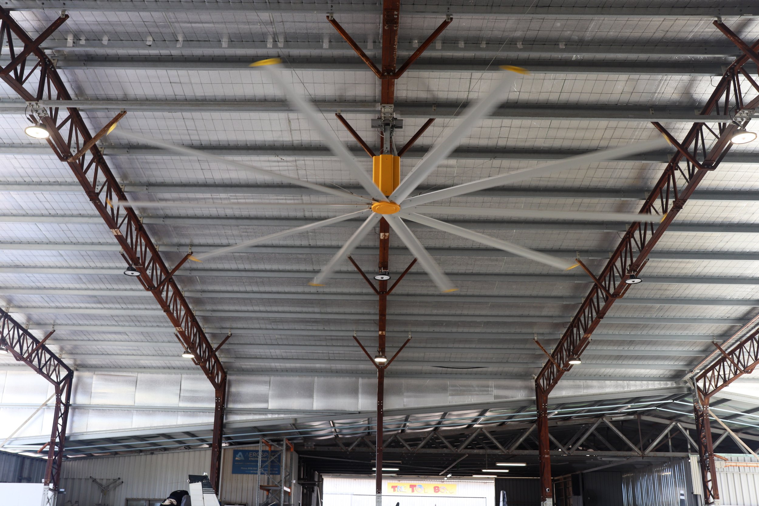 Industrial fans HVLS hangar Darwin / NT