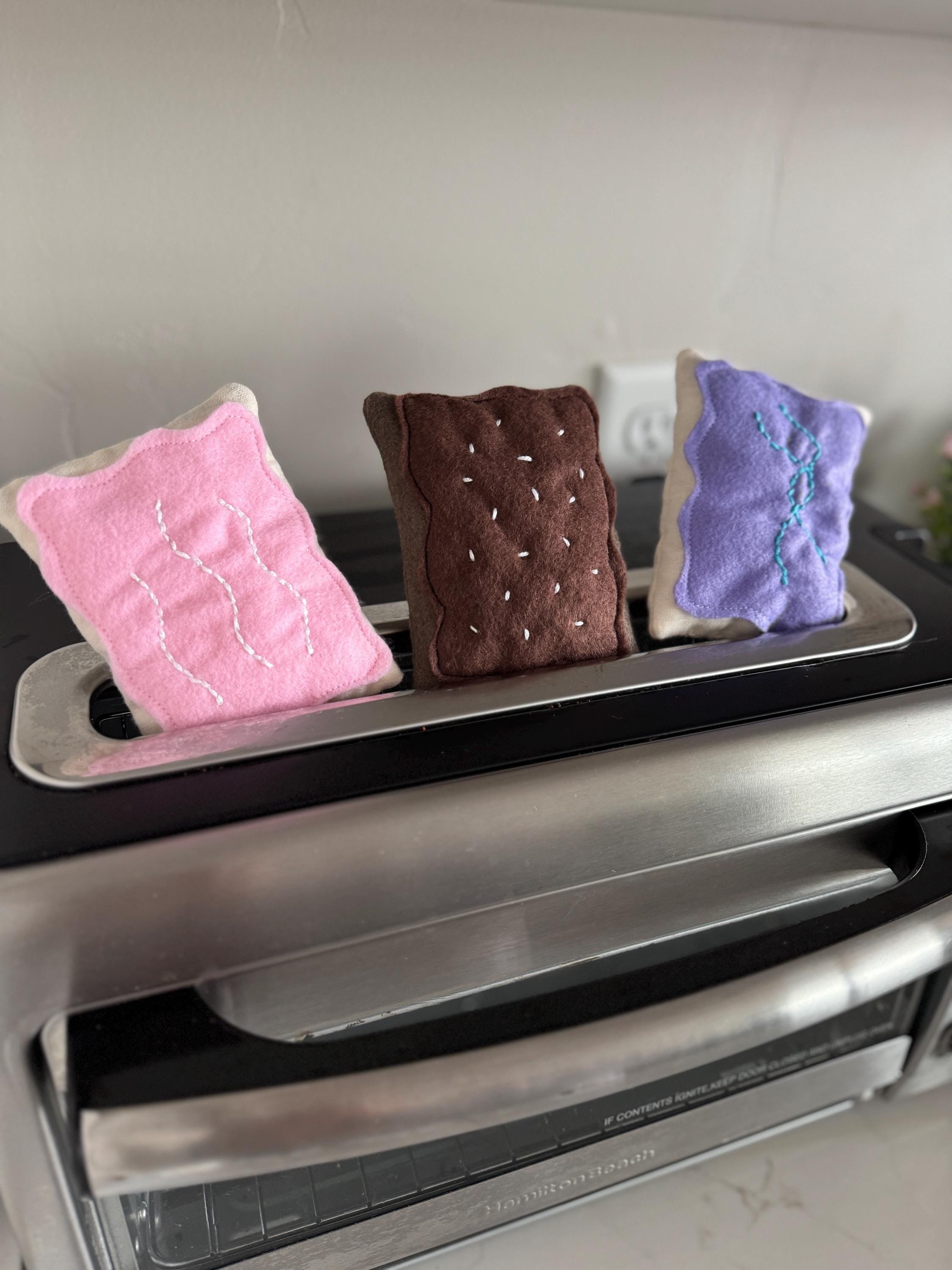 Poptart Cat Toy | Organic Catnip Stuffed Felt Poptart with Crinkle