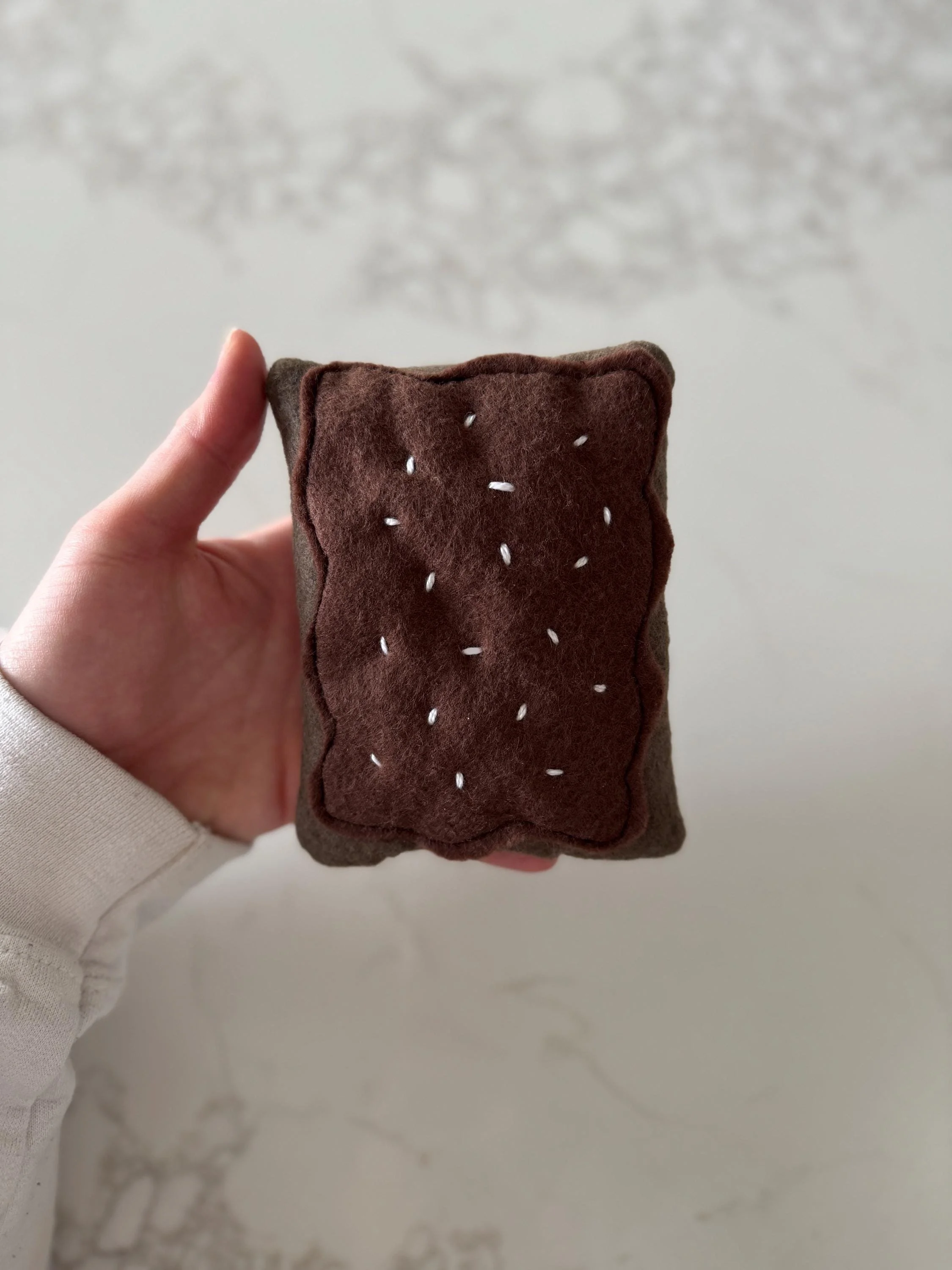 Poptart Cat Toy | Organic Catnip Stuffed Felt Poptart with Crinkle