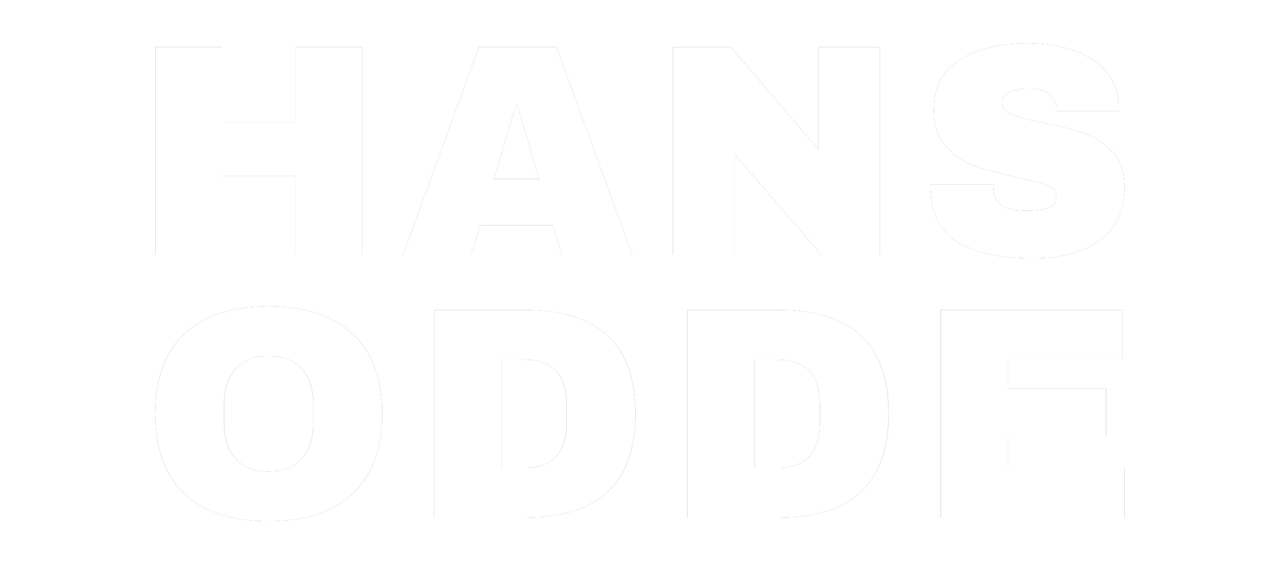 A man stands with a Hans Odde campaign sign