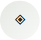 A gray circle contains a smaller diamond shape with a border in the center.