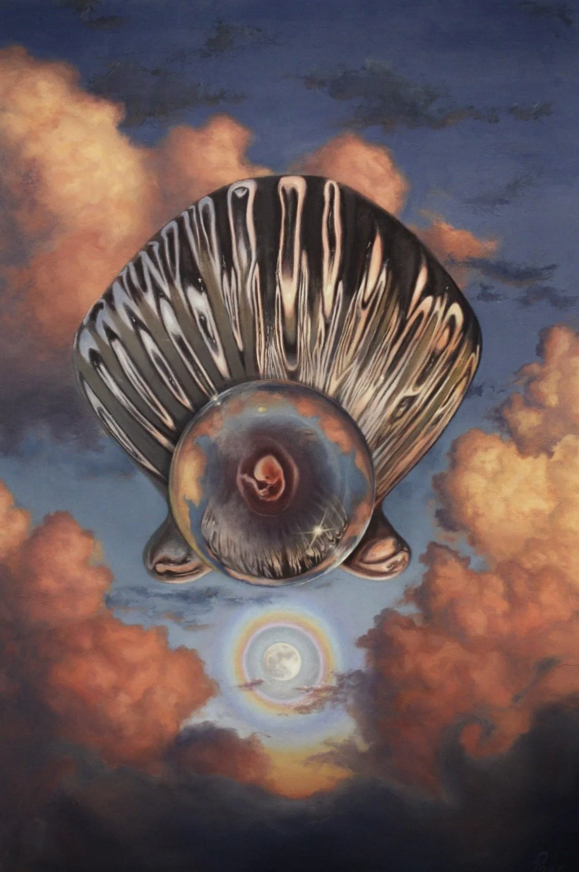The Echo of a Womb Bred in the Brine | 
Oil on panel | 
24 x 36 in. | 
2025