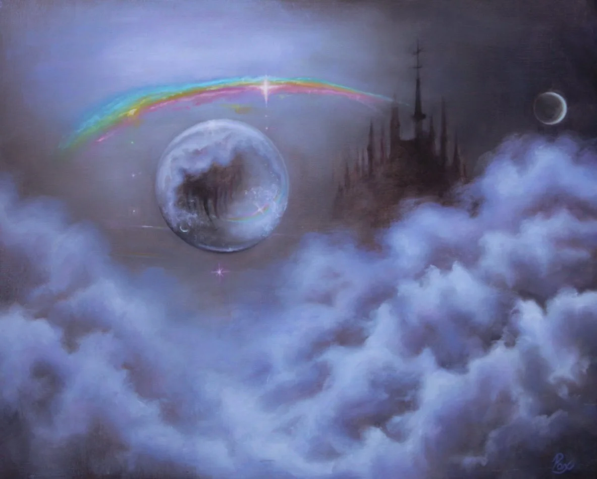 The Castle of Aerathis | 
Oil on panel |
16 x 20 in. |
2025