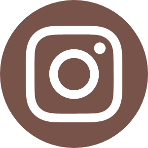 Instagram logo on a brown background.