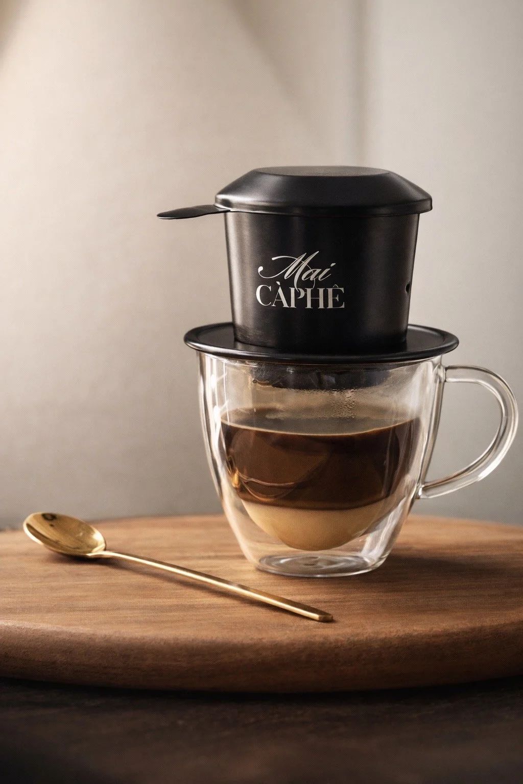Vietnamese phin filter coffee ca phe sua da