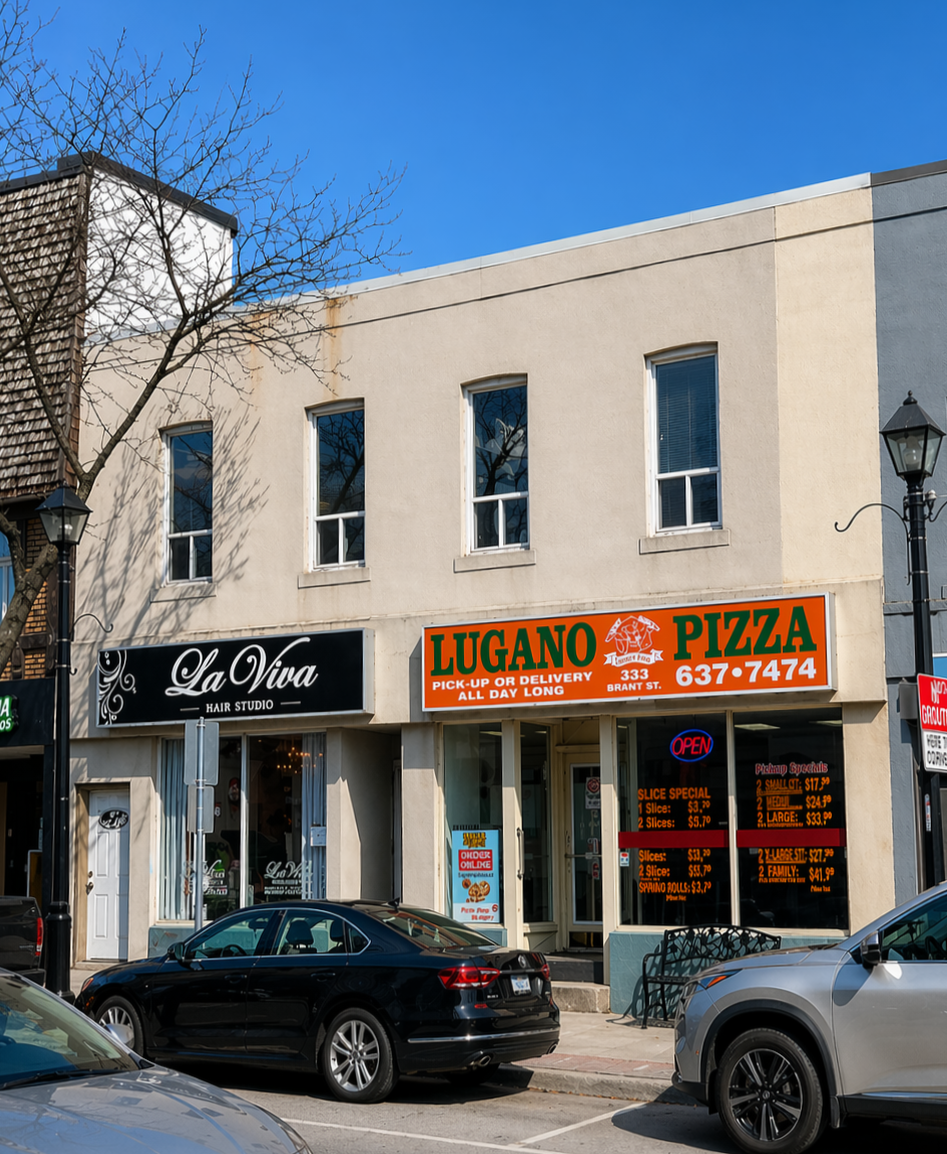 Lugano Pizza La Viva Hair Salon Mai CaPhe building