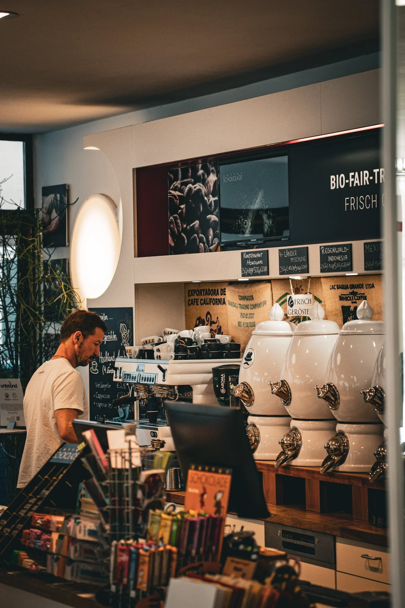 Coffee shop content for a local brand