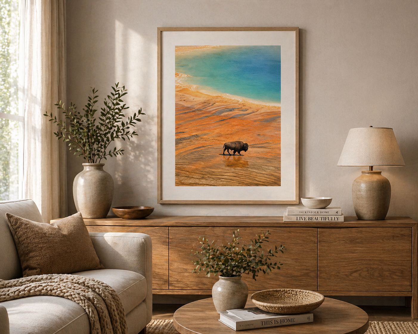 Bison — Grand Prismatic Spring