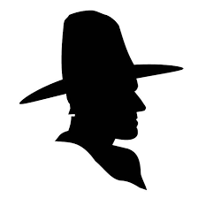 Silhouette of a pilgrim.