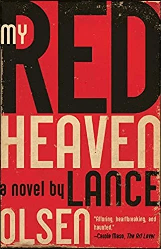 Cover of “My Red Heaven” showing the title and author name as typographic elements on a field of red.