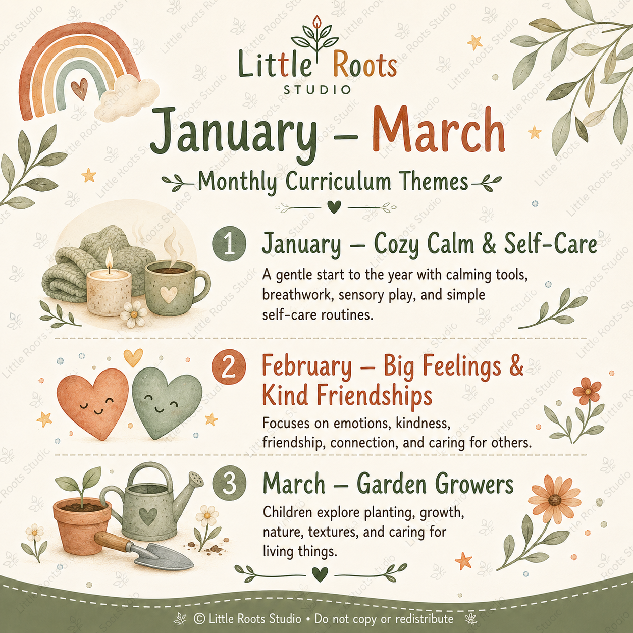 January February March Monthly Curriculum Themes