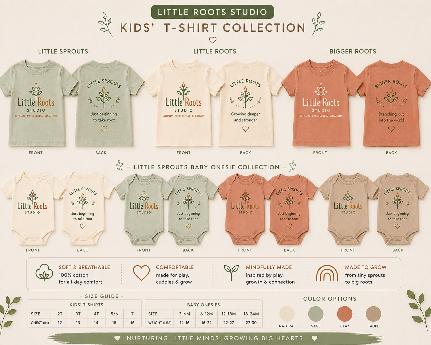 Little Roots Studio kids t-shirt collection