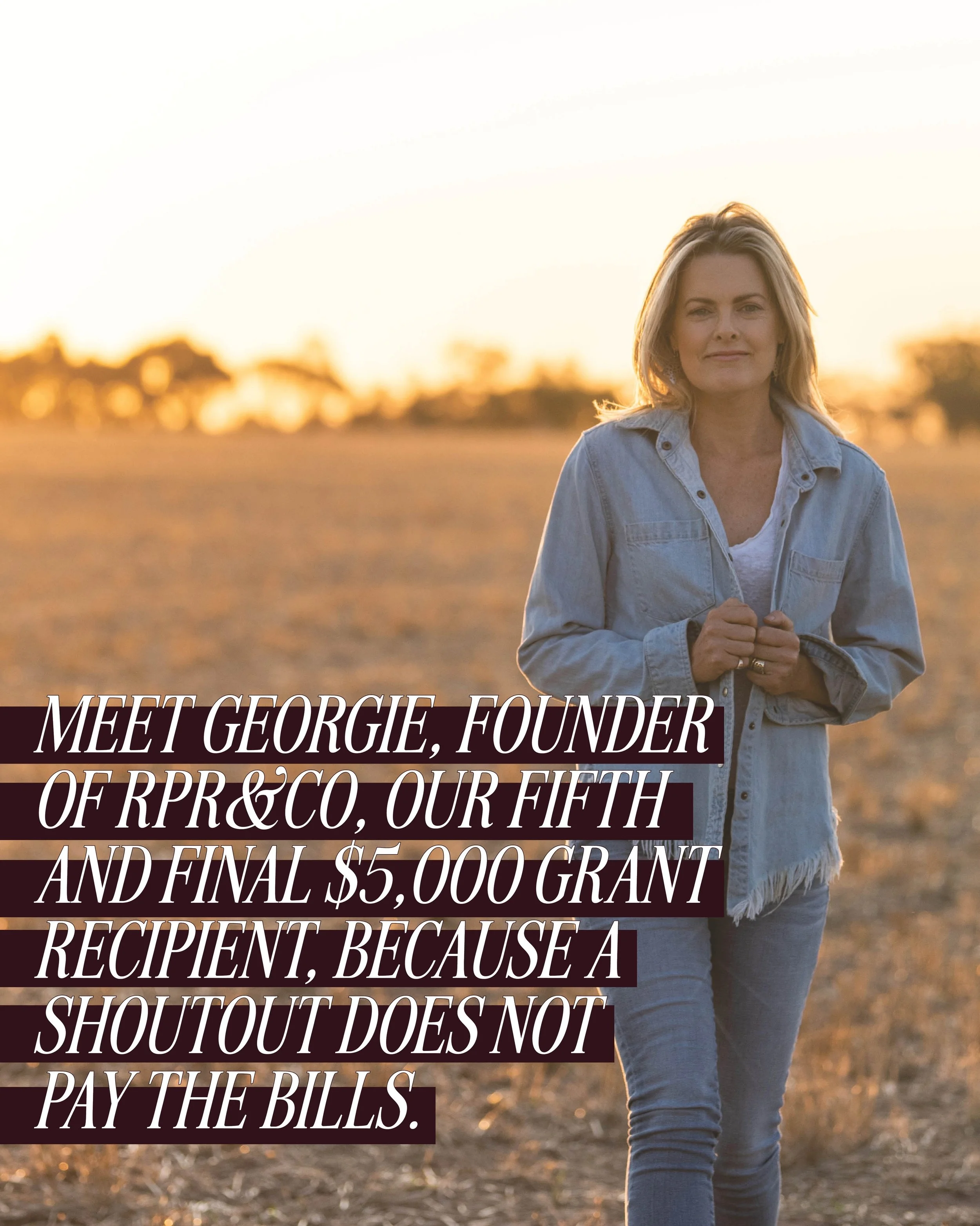 Meet Georgie, founder of @regional_pr_co the fifth and final recipient of our $5,000 Grant.

Georgie built Regional PR on a simple belief, that regional Australia deserves to be in the mainstream conversation. What started as a solo practice is now a