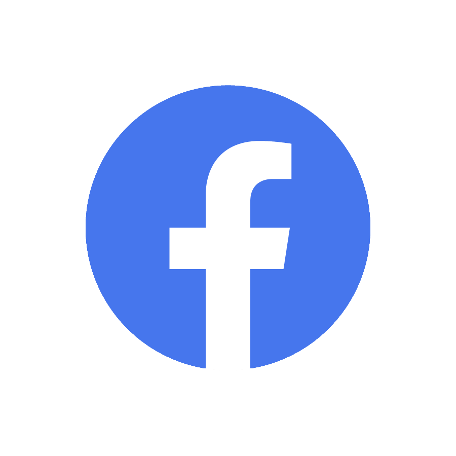 Facebook logo with a blue circle and a white letter 'f' in the center.
