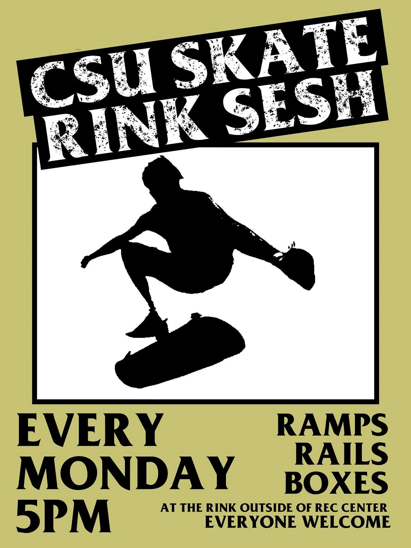 Starting this Monday we&rsquo;ll be sessioning the rink all skill levels welcome, tell your friends, tell your mom CSU skate is back!