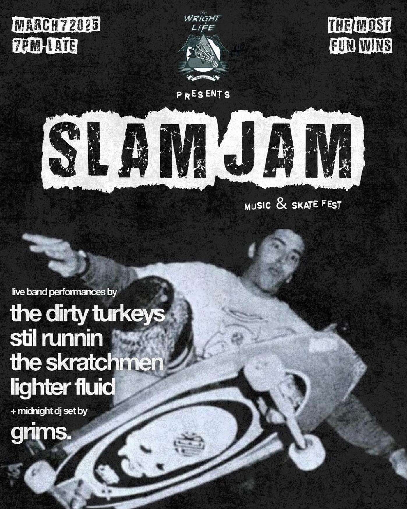 SLAM JAM! March 7th from 7PM - CLOSE

LOCATION: The Coast 

The time is coming! We&rsquo;re 2 weeks out from our biggest show of the year. We have collaborated with @wright_life @thecoastfoco and @lodge_garage to bring you a night full of amazing ban