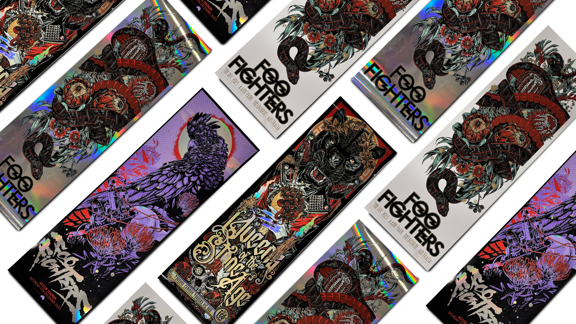 Foo Fighters + QOTSA - Limited Edition Screen Printed Posters