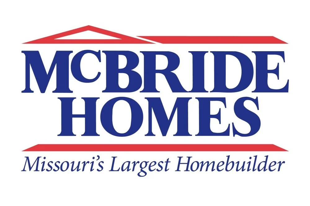 Logo for McBride Homes with text "Missouri's Largest Homebuilder".