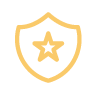 A shield icon with a star in the center.