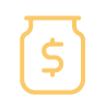 Icon of a donation jar.