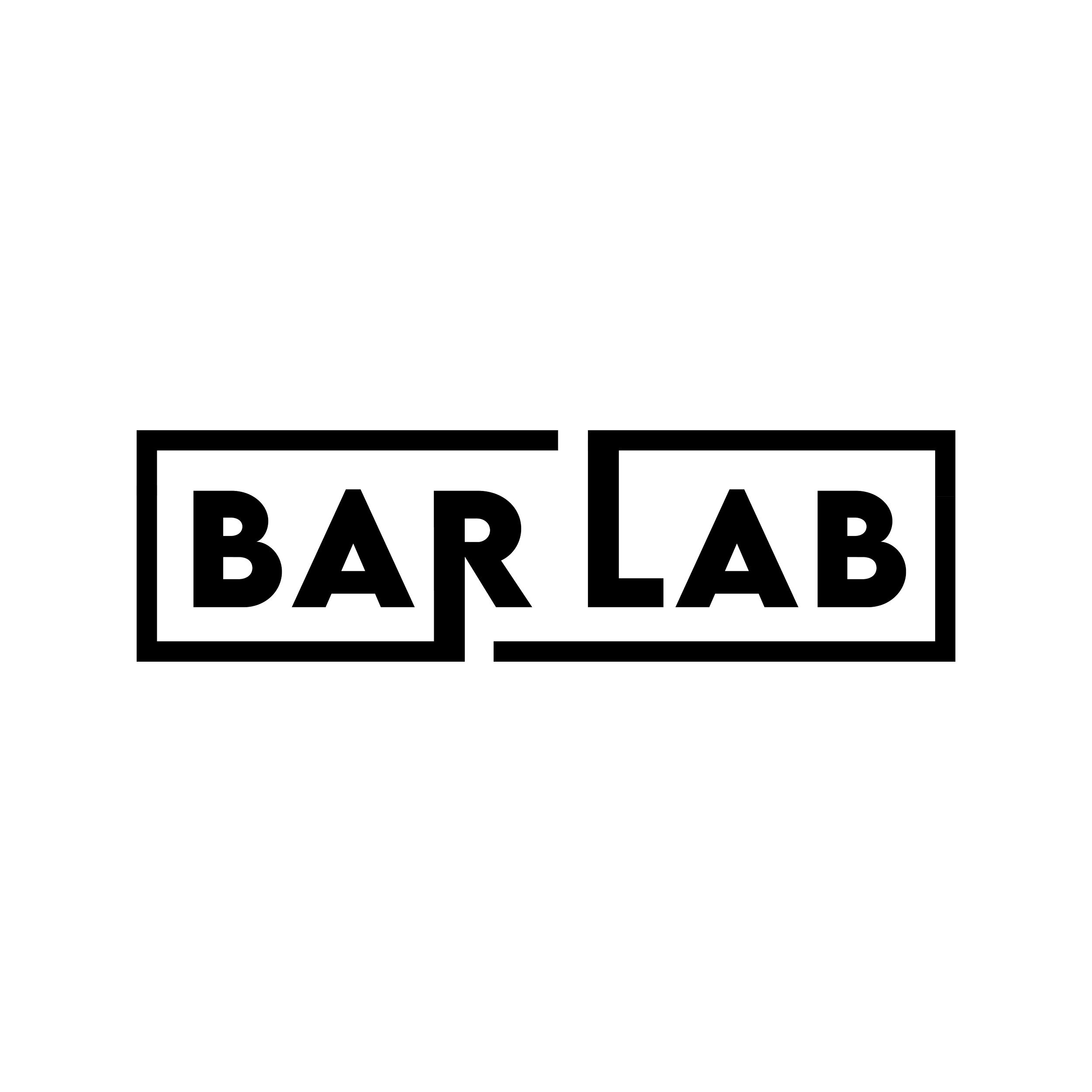 Neon sign displaying the words 'Bar Lab' in capital letters, with the 'Bar' and 'Lab' sections separated by a vertical line.