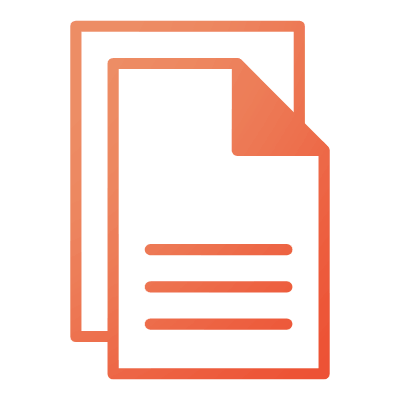 Icon of a document with a folded corner, representing a file or report.