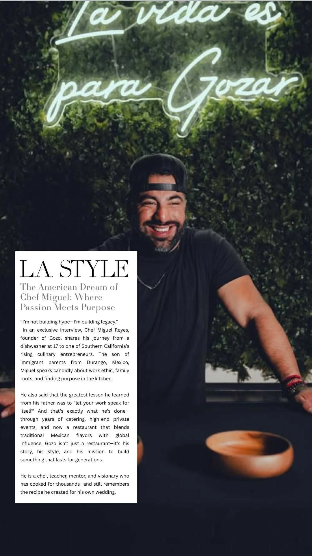 The American Dream of Chef Miguel: Where Passion Meets Purpose