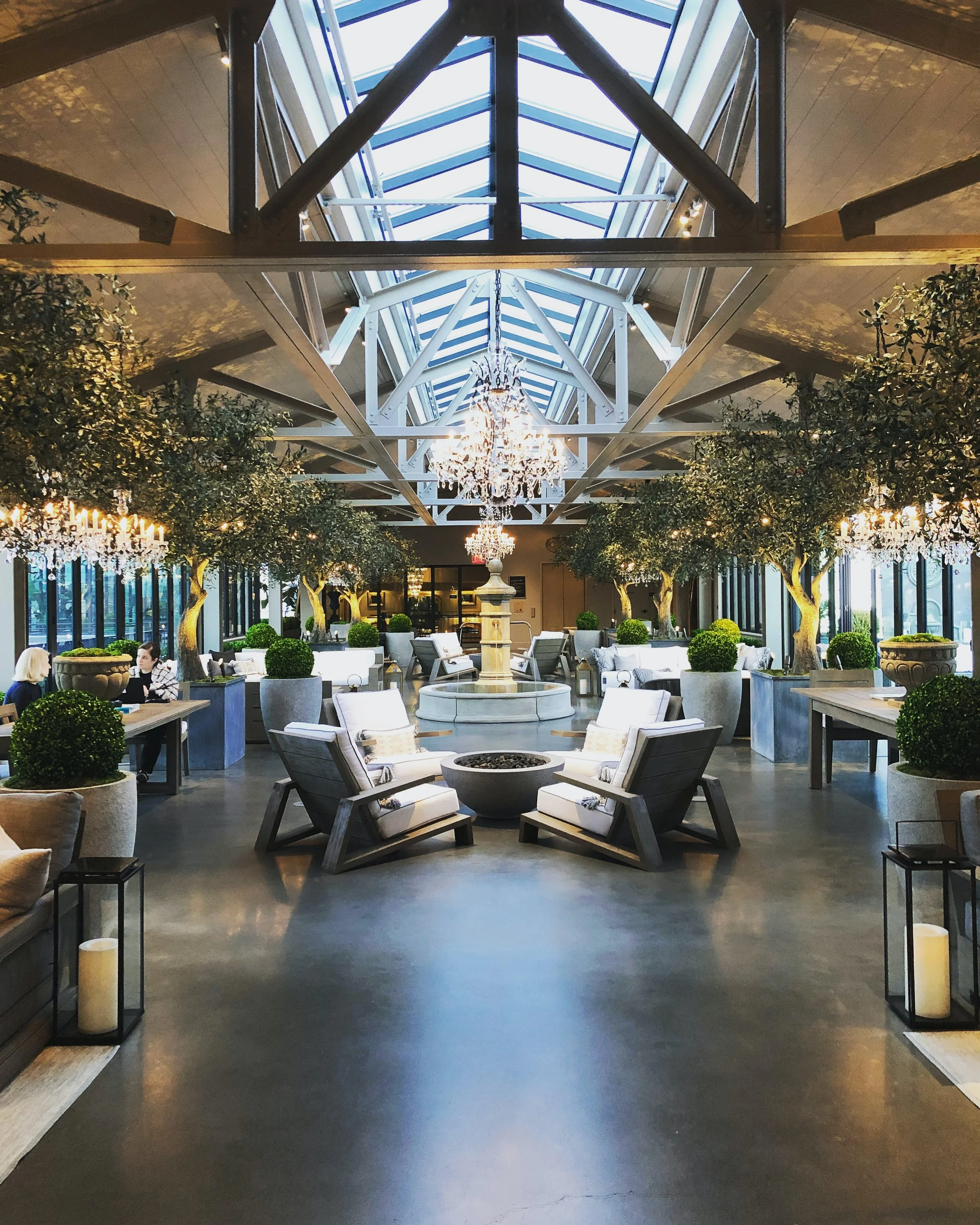 Plants botanical design seating lounge creation concept for a hospitality space