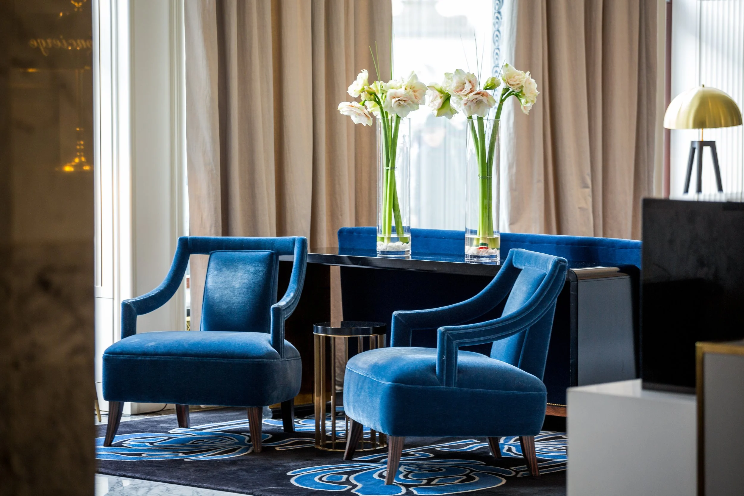 Floral style in a members only club for high net worth individuals