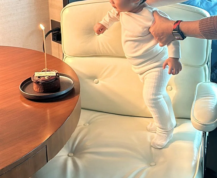 Baby's first birthday cake and winter at Conrad Tokyo