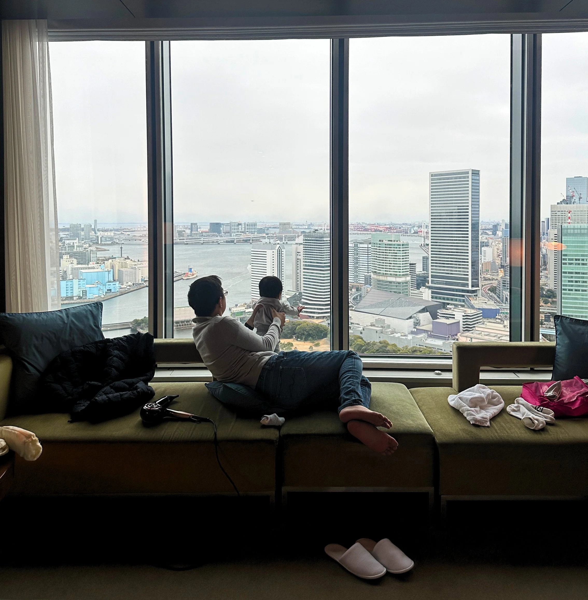 Slow mornings looking out over Tokyo skyline, Conrad Tokyo
