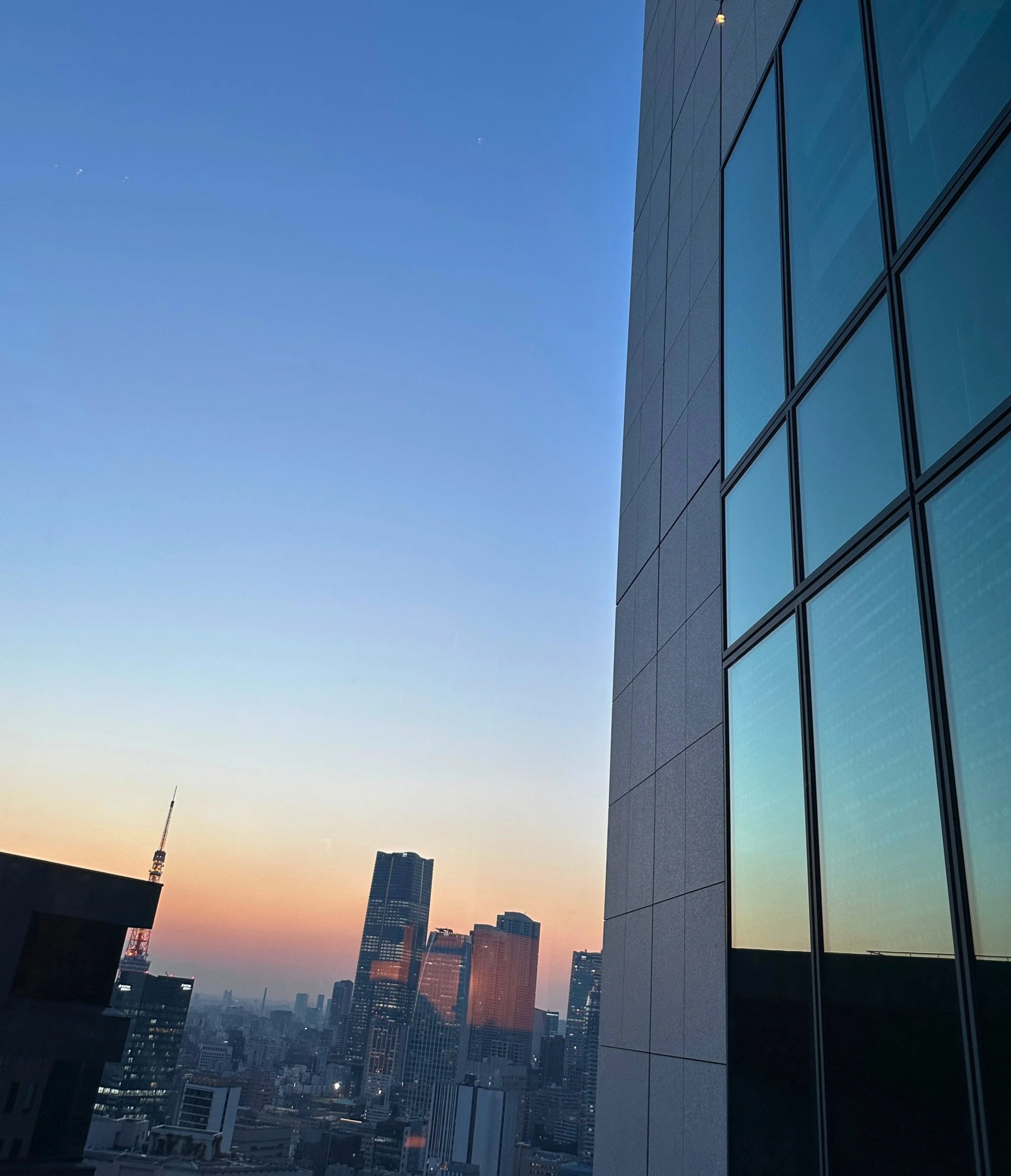 Conrad Tokyo exterior view at dusk