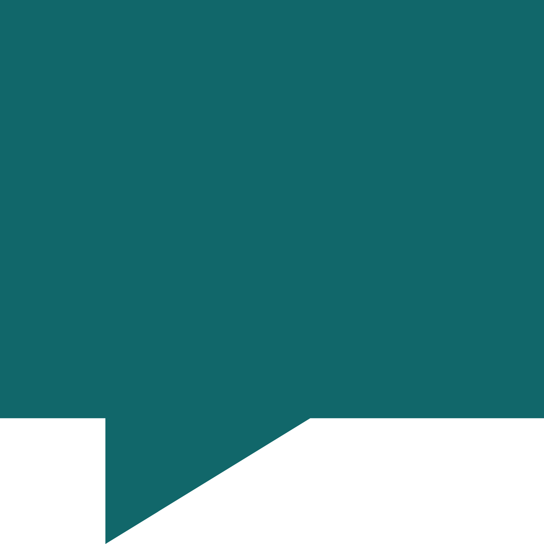 A teal speechmark