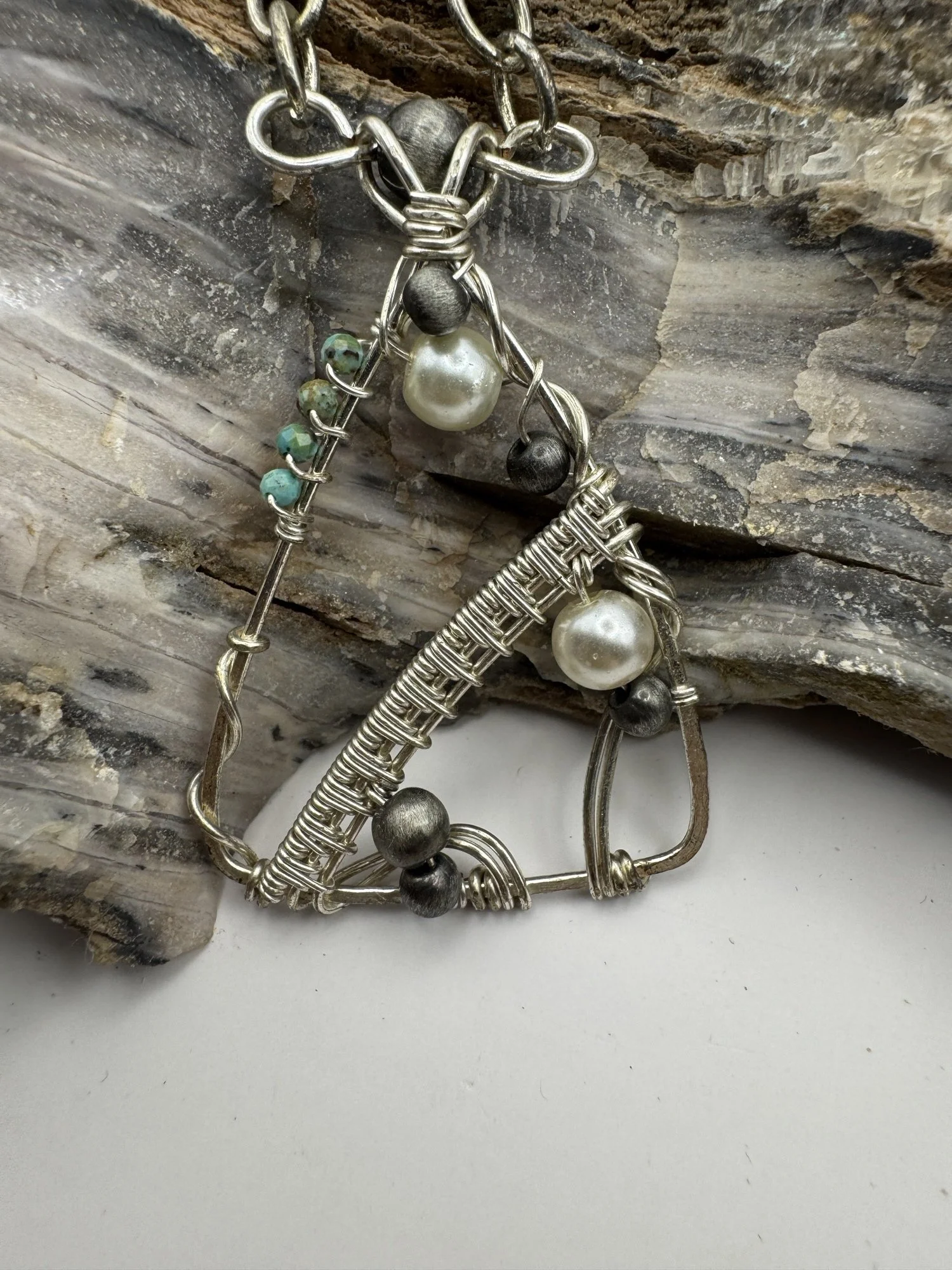 Artistic Wire Wrap Necklace